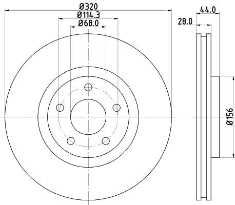 DON Bremseskive pcd13232 320mm 28mm for RENAULT SAMSUNG NISSAN