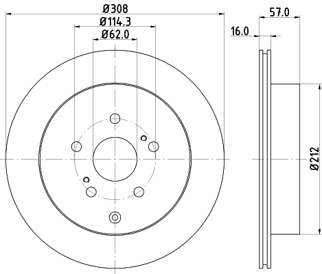 DON Bremseskive pcd13022 308mm 16mm for SUZUKI