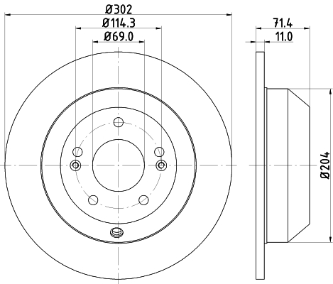 DON Bremseskive pcd13402 302mm 11mm for KIA HYUNDAI