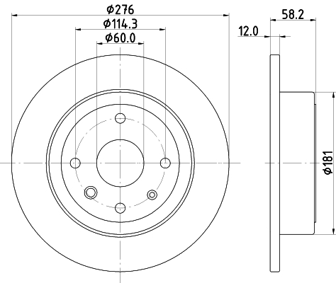 DON Bremseskive pcd21672 276mm 12mm for CHEVROLET SUZUKI