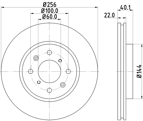 DON Bremseskive pcd13862 256mm 22mm for SUZUKI