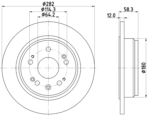 DON Bremseskive pcd20972 282mm 12mm for HONDA