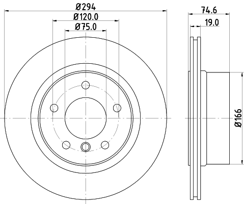 DON Bremseskive pcd21542 294mm 19mm for BMW