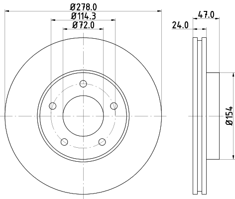 DON Bremseskive pcd13892 278mm 24mm for FORD MITSUBISHI MAZDA MERCURY FORD USA