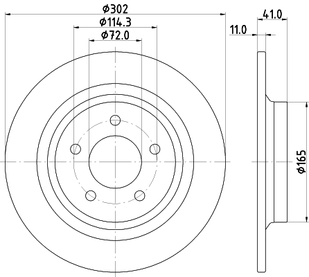 DON Bremseskive pcd12932 302mm 11mm for MAZDA MITSUBISHI