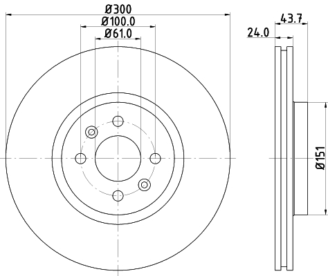 DON Bremseskive pcd21202 300mm 24mm for RENAULT FENGXING