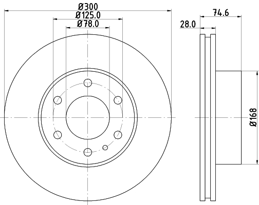 DON Bremseskive pcd21062 300mm 28mm for IVECO