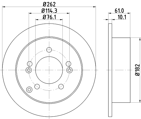 DON Bremseskive pcd13112 262mm 10mm for HYUNDAI KIA