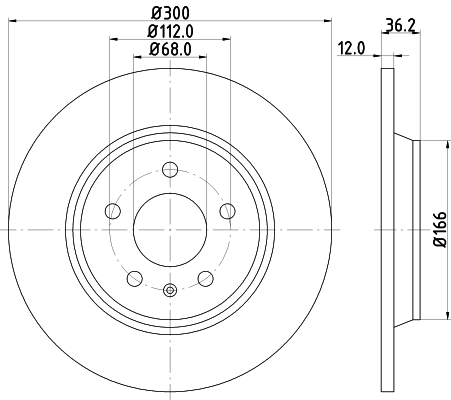 DON Bremseskive pcd10332 300mm 12mm for AUDI AUDI (FAW) SEAT
