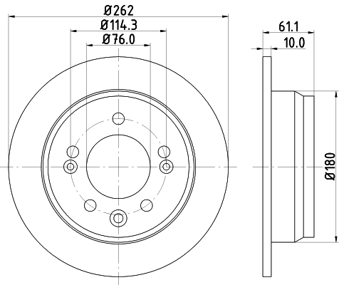 DON Bremseskive pcd21492 262mm 10mm for KIA HYUNDAI