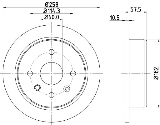 DON Bremseskive pcd11922 258mm 10mm for BAOJUN (SGMW) BUICK (SGM) DAEWOO SUZUKI
