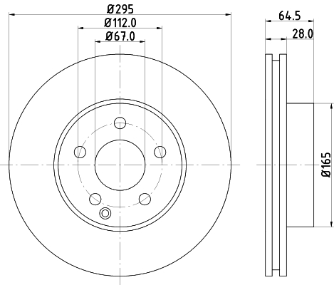 DON Bremseskive pcd10222 295mm 28mm for MERCEDES-BENZ