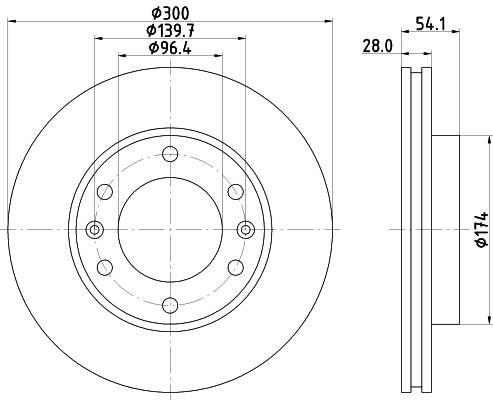 DON Bremseskive pcd20792 300mm 28mm for KIA