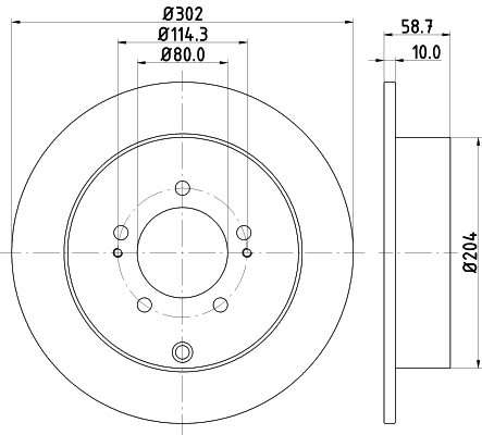 DON Bremseskive pcd11442 302mm 10mm for PEUGEOT MITSUBISHI