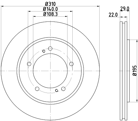 DON Bremseskive pcd18952 310mm 22mm for SUZUKI