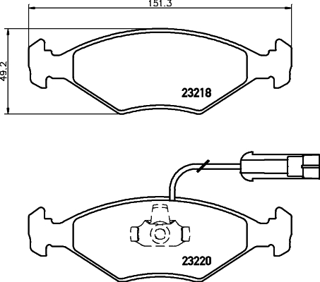 DON Bremseklodser pcp1588 for FIAT