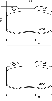 HELLA Bremseklodser 8db355010101 for MERCEDES-BENZ (BBDC) MERCEDES-BENZ