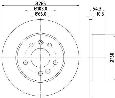 DON Bremseskive pcd14422 265mm 10mm for RENAULT