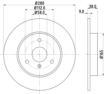 DON Bremseskive pcd18942 280mm 9mm for KIA SMART