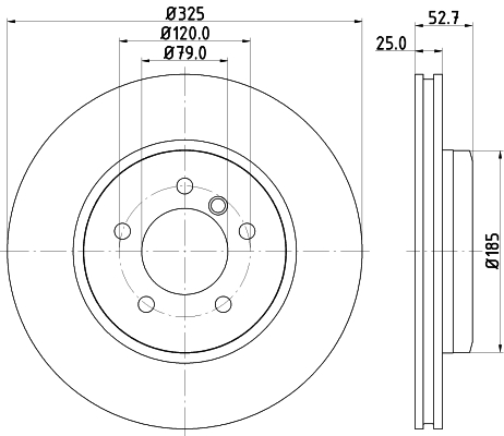 DON Bremseskive pcd11832 325mm 25mm for BMW