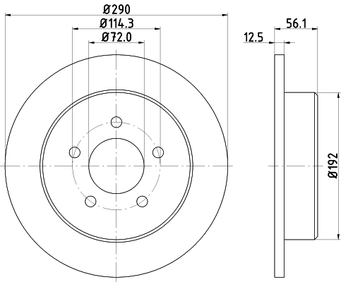 DON Bremseskive pcd14042 290mm 12mm for CHRYSLER DODGE JEEP