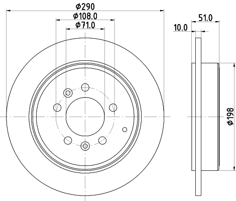DON Bremseskive pcd14882 290mm 10mm for PEUGEOT
