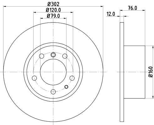 DON Bremseskive pcd14732 302mm 12mm for BMW