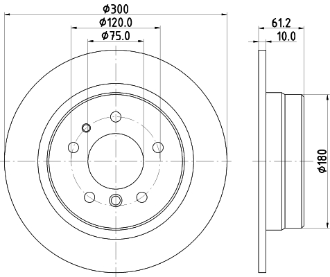 DON Bremseskive pcd13822 300mm 10mm for BMW