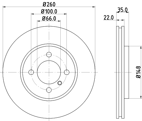 DON Bremseskive pcd13312 260mm 22mm for BMW