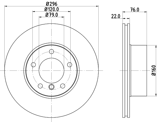 DON Bremseskive pcd10922 296mm 22mm for BMW