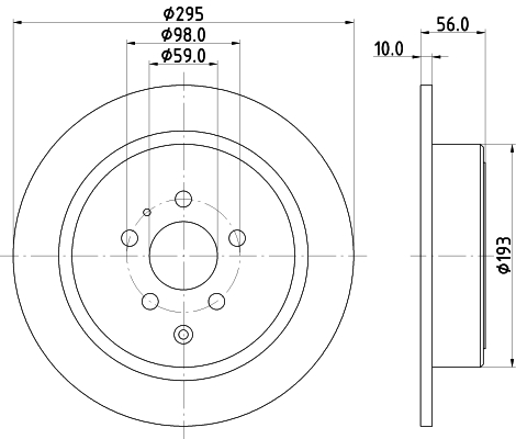 DON Bremseskive pcd16092 295mm 10mm for PEUGEOT LANCIA FIAT CITROËN