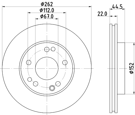 DON Bremseskive pcd15272 262mm 22mm for MERCEDES-BENZ