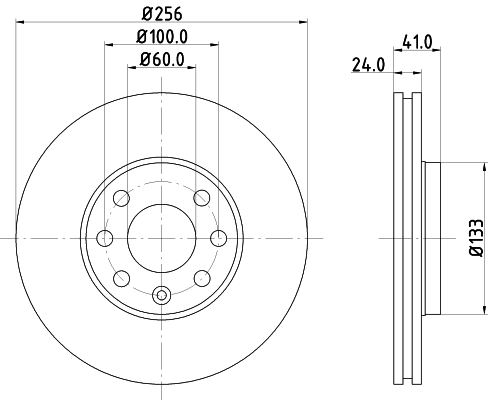 DON Bremseskive pcd10292 256mm 24mm for OPEL VAUXHALL