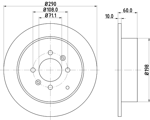DON Bremseskive pcd13162 290mm 10mm for PEUGEOT CITROËN
