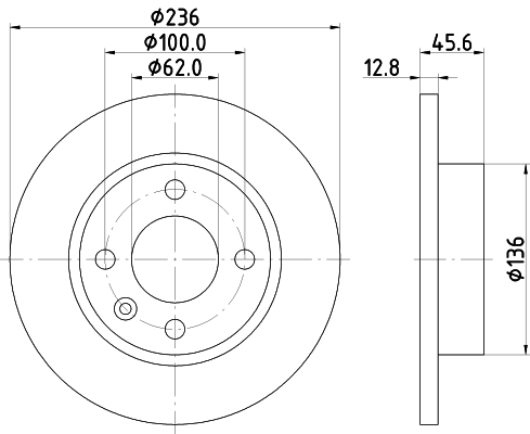 DON Bremseskive pcd13972 236mm 13mm for AUDI SEAT SKODA