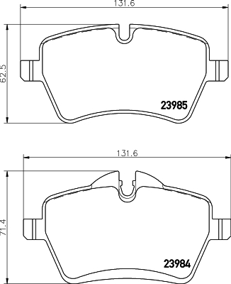 DON Bremseklodser pcp1215 for MINI