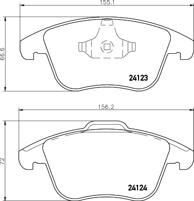 HELLA Bremseklodser 8db355012891 for FORD (CHANGAN) FORD VOLVO ASIA MG (SAIC) VOLVO JAGUAR LAND ROVER