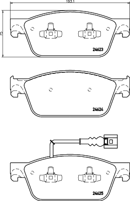DON Bremseklodser pcp1685 for VW