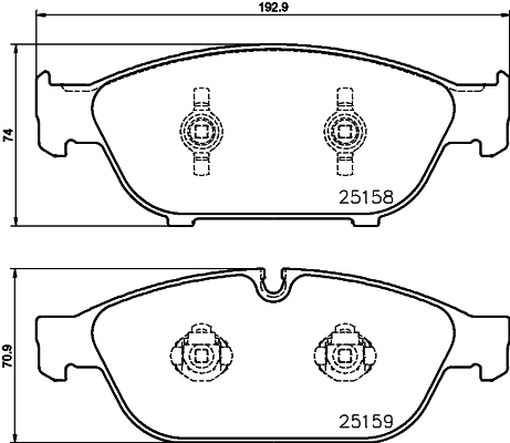 HELLA Bremseklodser 8db355016031 for VW (SVW) AUDI