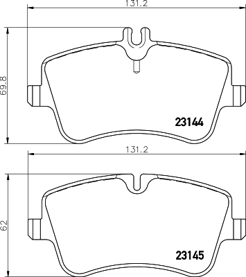 DON Bremseklodser pcp1025 for MERCEDES-BENZ