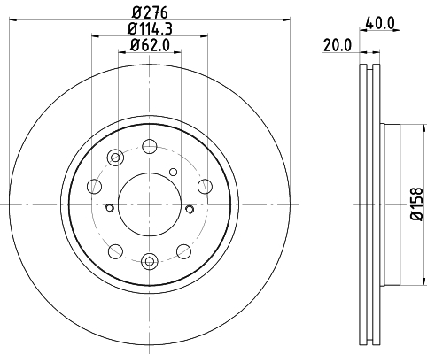DON Bremseskive pcd14592 276mm 20mm for SUZUKI