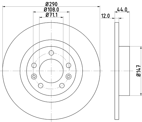 DON Bremseskive pcd13292 290mm 12mm for PEUGEOT CITROËN PEUGEOT (DF-PSA)