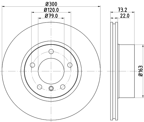 DON Bremseskive pcd11342 300mm 22mm for BMW