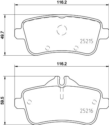 HELLA Bremseklodser 8db355020161 for MERCEDES-BENZ