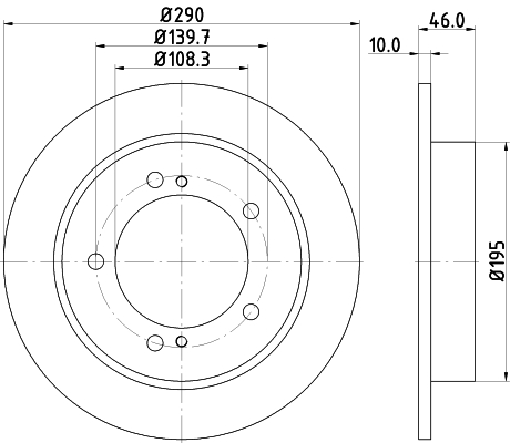 DON Bremseskive pcd12922 290mm 10mm for SUZUKI