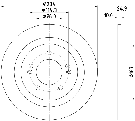 DON Bremseskive pcd14292 284mm 10mm for HYUNDAI