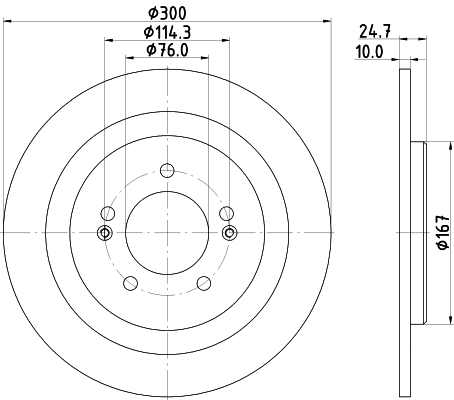 DON Bremseskive pcd15232 300mm 10mm for HYUNDAI