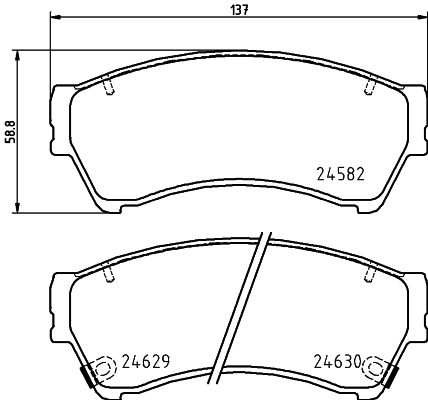 DON Bremseklodser pcp1592 for MITSUBISHI MAZDA MERCURY FORD USA