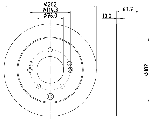 DON Bremseskive pcd16392 262mm 10mm for KIA (DYK) KIA