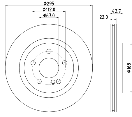 DON Bremseskive pcd17232 295mm 22mm for MERCEDES-BENZ INFINITI